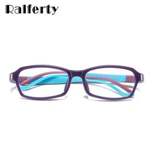 Ralferty Anti Radiation Glasses for Kids Children Optic Eyeglasses Frame Super Flexible Silicone Temples Gift Ear Hook D5120