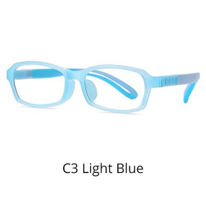 Ralferty Anti Radiation Glasses for Kids Children Optic Eyeglasses Frame Super Flexible Silicone Temples Gift Ear Hook D5120