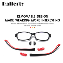 Load image into Gallery viewer, Ralferty Anti Radiation Glasses for Kids Children Optic Eyeglasses Frame Super Flexible Silicone Temples Gift Ear Hook D5120