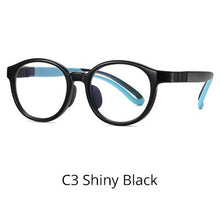 Load image into Gallery viewer, Ralferty Children&#39;s Glasses Silicone Myopia Optic Frame Pink Round Spectacles Eye Protection Computer Glasses Blue Light D5118