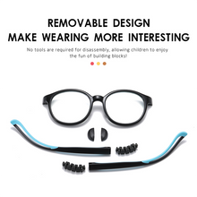 Load image into Gallery viewer, Ralferty Children&#39;s Glasses Silicone Myopia Optic Frame Pink Round Spectacles Eye Protection Computer Glasses Blue Light D5118