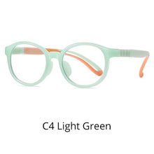 Load image into Gallery viewer, Ralferty Children&#39;s Glasses Silicone Myopia Optic Frame Pink Round Spectacles Eye Protection Computer Glasses Blue Light D5118