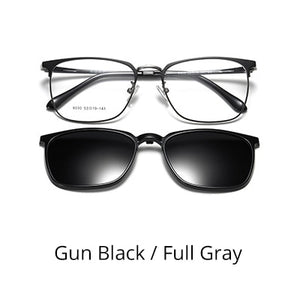 Ralferty Clip On Glasses Frames Magnetic Sunglass Clips Polar Optics Men 2 In 1 TR90 Sun Glasses Women Optical 0 Degree Z8030