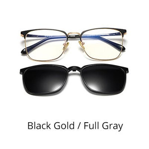 Ralferty Clip On Glasses Frames Magnetic Sunglass Clips Polar Optics Men 2 In 1 TR90 Sun Glasses Women Optical 0 Degree Z8030