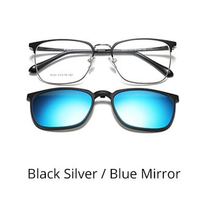 Ralferty Clip On Glasses Frames Magnetic Sunglass Clips Polar Optics Men 2 In 1 TR90 Sun Glasses Women Optical 0 Degree Z8030
