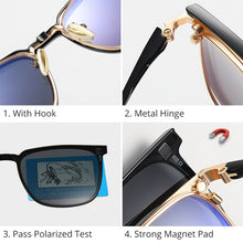 Load image into Gallery viewer, Ralferty Clip On Glasses Frames Magnetic Sunglass Clips Polar Optics Men 2 In 1 TR90 Sun Glasses Women Optical 0 Degree Z8030