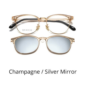 Ralferty Custom Prescription Sunglasses Women Magnet Sunshade Polarized Clip On Sun Glasses Eyeglasses Frame For Woman Z8025