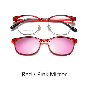 Ralferty Custom Prescription Sunglasses Women Magnet Sunshade Polarized Clip On Sun Glasses Eyeglasses Frame For Woman Z8025