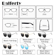 Load image into Gallery viewer, Ralferty Female Glasses Frames For Optical Lenses Woman Clip On Prescription Sunglasses Round Cat Eye Women&#39;S Sunglasses Z17102