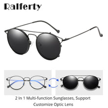 Load image into Gallery viewer, Ralferty Female Glasses Frames For Optical Lenses Woman Clip On Prescription Sunglasses Round Cat Eye Women&#39;S Sunglasses Z17102