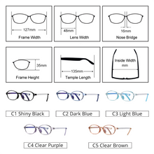 Load image into Gallery viewer, Ralferty Flexible TR90 Optic Eyeglass Frame Kids Clear No Diopter Glasses for Child Bluelight Prescription Glasses Frames D5110