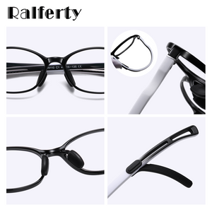 Ralferty Flexible TR90 Optic Eyeglass Frame Kids Clear No Diopter Glasses for Child Bluelight Prescription Glasses Frames D5110