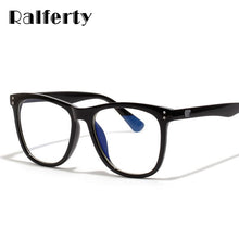 Load image into Gallery viewer, Ralferty Glasses Frame Anti Blue Light Computer Glasses Vintage Eyeglass Woman Oversize Square Grade Eyewear Men Optical W8971