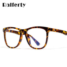 Load image into Gallery viewer, Ralferty Glasses Frame Anti Blue Light Computer Glasses Vintage Eyeglass Woman Oversize Square Grade Eyewear Men Optical W8971