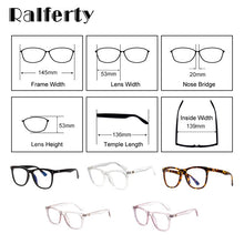 Load image into Gallery viewer, Ralferty Glasses Frame Anti Blue Light Computer Glasses Vintage Eyeglass Woman Oversize Square Grade Eyewear Men Optical W8971
