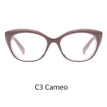 Load image into Gallery viewer, Ralferty  Female Glasses Frame Cat Eye Vintage Eyeglasses Frame For Woman Transparent Points 2023 No Diopter F95154