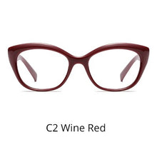 Load image into Gallery viewer, Ralferty  Female Glasses Frame Cat Eye Vintage Eyeglasses Frame For Woman Transparent Points 2023 No Diopter F95154