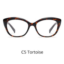 Load image into Gallery viewer, Ralferty  Female Glasses Frame Cat Eye Vintage Eyeglasses Frame For Woman Transparent Points 2023 No Diopter F95154