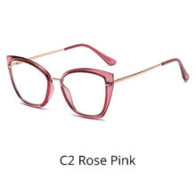 Load image into Gallery viewer, Ralferty  TR90 Women&#39;s Eyeglass Frame 2023 Oversized Anti Blue Light Glasses Female Spectacle Frames Spring Leg