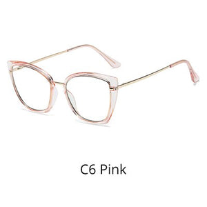 Ralferty  TR90 Women's Eyeglass Frame 2023 Oversized Anti Blue Light Glasses Female Spectacle Frames Spring Leg