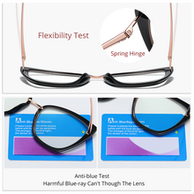 Load image into Gallery viewer, Ralferty  TR90 Women&#39;s Eyeglass Frame 2023 Oversized Anti Blue Light Glasses Female Spectacle Frames Spring Leg