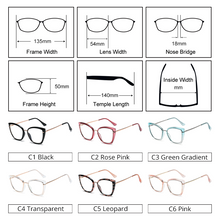 Load image into Gallery viewer, Ralferty  TR90 Women&#39;s Eyeglass Frame 2023 Oversized Anti Blue Light Glasses Female Spectacle Frames Spring Leg