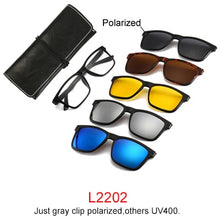Load image into Gallery viewer, Ralferty Magnet Sunglasses Men Women 2022 Luxury Brand Male Polarized UV400 High Quality 5 in 1 Clip On Grade Glasses Frame