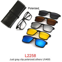 Load image into Gallery viewer, Ralferty Magnet Sunglasses Men Women 2022 Luxury Brand Male Polarized UV400 High Quality 5 in 1 Clip On Grade Glasses Frame