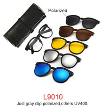 Load image into Gallery viewer, Ralferty Magnet Sunglasses Men Women 2022 Luxury Brand Male Polarized UV400 High Quality 5 in 1 Clip On Grade Glasses Frame