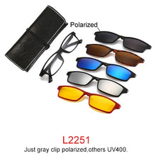 Load image into Gallery viewer, Ralferty Magnet Sunglasses Men Women 2022 Luxury Brand Male Polarized UV400 High Quality 5 in 1 Clip On Grade Glasses Frame