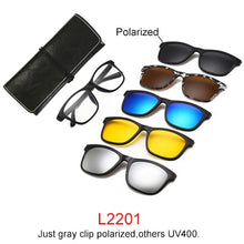 Load image into Gallery viewer, Ralferty Magnet Sunglasses Men Women 2022 Luxury Brand Male Polarized UV400 High Quality 5 in 1 Clip On Grade Glasses Frame
