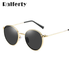 Load image into Gallery viewer, Ralferty Men Women&#39;s Glasses 2 In 1 Clip On Glasses Kit Round Magnet Sunglasses Anti UVA UVB Metal Eyeglass Frame Prescription