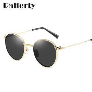 Ralferty Men Women's Glasses 2 In 1 Clip On Glasses Kit Round Magnet Sunglasses Anti UVA UVB Metal Eyeglass Frame Prescription