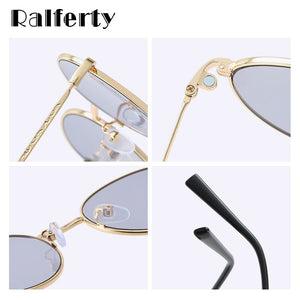 Ralferty Men Women's Glasses 2 In 1 Clip On Glasses Kit Round Magnet Sunglasses Anti UVA UVB Metal Eyeglass Frame Prescription