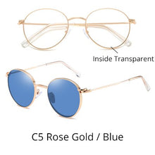 Load image into Gallery viewer, Ralferty Men Women&#39;s Glasses 2 In 1 Clip On Glasses Kit Round Magnet Sunglasses Anti UVA UVB Metal Eyeglass Frame Prescription