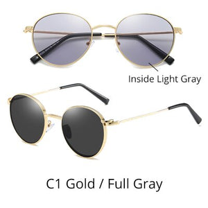 Ralferty Men Women's Glasses 2 In 1 Clip On Glasses Kit Round Magnet Sunglasses Anti UVA UVB Metal Eyeglass Frame Prescription
