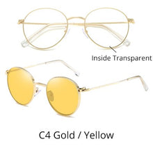 Load image into Gallery viewer, Ralferty Men Women&#39;s Glasses 2 In 1 Clip On Glasses Kit Round Magnet Sunglasses Anti UVA UVB Metal Eyeglass Frame Prescription