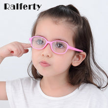 Carica l&#39;immagine nel visualizzatore di Gallery, Ralferty Ottica Occhiali Telaio Bambini Bambino Infrangibile TR90 Gel di silice Occhiali da vista con cordino Occhiali miopia Montature per occhiali K304 