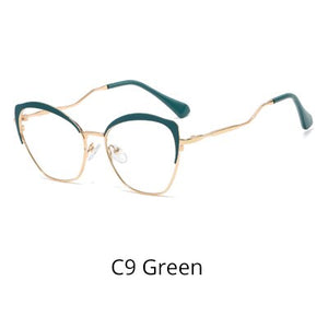 Ralferty Pink Eyeglasses Women's Frame Metal Points 2019 Spectacle Glases Zero No Diopter Glasses Frames For Optical Lens F95546