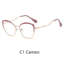 Carica l&#39;immagine nel visualizzatore di Gallery, Ralferty Pink Eyeglasses Women&#39;s Frame Metal Points 2019 Spectacle Glases Zero No Diopter Glasses Frames For Optical Lens F95546