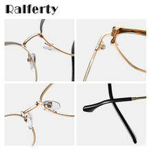 Carica l&#39;immagine nel visualizzatore di Gallery, Ralferty Pink Eyeglasses Women&#39;s Frame Metal Points 2019 Spectacle Glases Zero No Diopter Glasses Frames For Optical Lens F95546