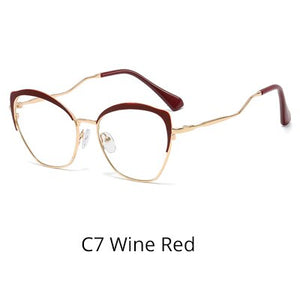 Ralferty Pink Eyeglasses Women's Frame Metal Points 2019 Spectacle Glases Zero No Diopter Glasses Frames For Optical Lens F95546