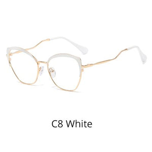 Ralferty Pink Eyeglasses Women's Frame Metal Points 2019 Spectacle Glases Zero No Diopter Glasses Frames For Optical Lens F95546