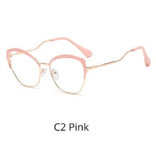 Carica l&#39;immagine nel visualizzatore di Gallery, Ralferty Pink Eyeglasses Women&#39;s Frame Metal Points 2019 Spectacle Glases Zero No Diopter Glasses Frames For Optical Lens F95546