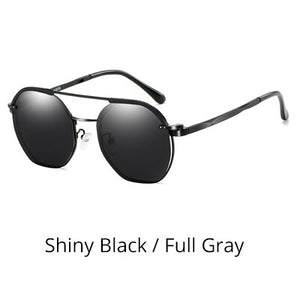 Ralferty Polygon Glasses Frame Magnetic Sunglass Clip On Eyeglasses Prescription Sunglasses Women Myopia Ladies 0 Degree Z8051