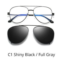 Load image into Gallery viewer, Ralferty Prescription Sunglasses Women Men Polarized Clip On Glasses Pilot Myopia Ladies Spectacle Frame 0 Degree Z17208