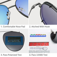 Load image into Gallery viewer, Ralferty Prescription Sunglasses Women Men Polarized Clip On Glasses Pilot Myopia Ladies Spectacle Frame 0 Degree Z17208