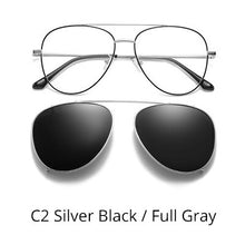Load image into Gallery viewer, Ralferty Prescription Sunglasses Women Men Polarized Clip On Glasses Pilot Myopia Ladies Spectacle Frame 0 Degree Z17208