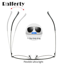 Load image into Gallery viewer, Ralferty Prescription Sunglasses Women Men Polarized Clip On Glasses Pilot Myopia Ladies Spectacle Frame 0 Degree Z17208