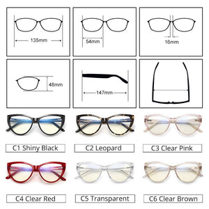 Ralferty Quality TR90 Glasses Frame Female Prescription Glasses Transparent Red Blue Light Glasses With Spring NO Grade Glasses